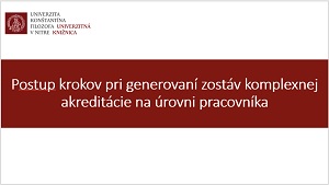 Generovanie zostáv autora