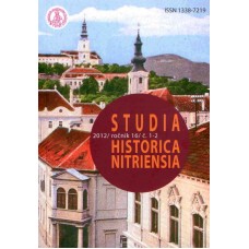 Studia Historica Nitriensia 2012 č.1-2